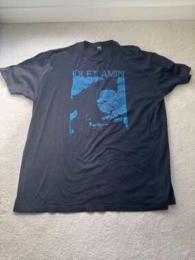 Next Level Apparel Black Tee with Blue Graphic